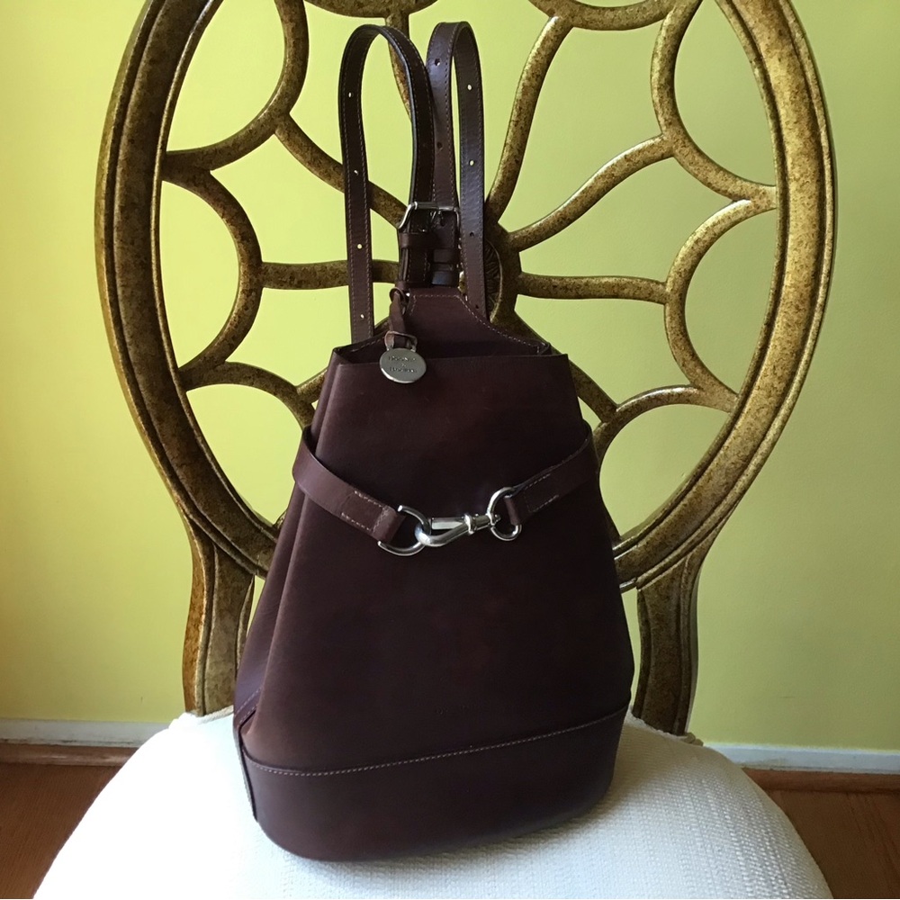Dooney & Bourke Alto Brown Leather Backpack with High-Quality Finish - Picture 2 of 10